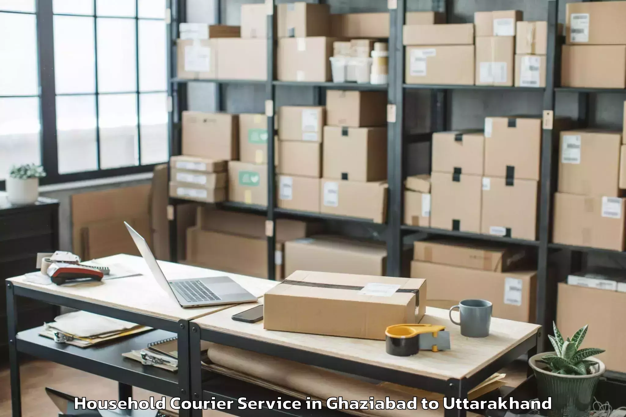 Reliable Ghaziabad to Thalisain Household Courier